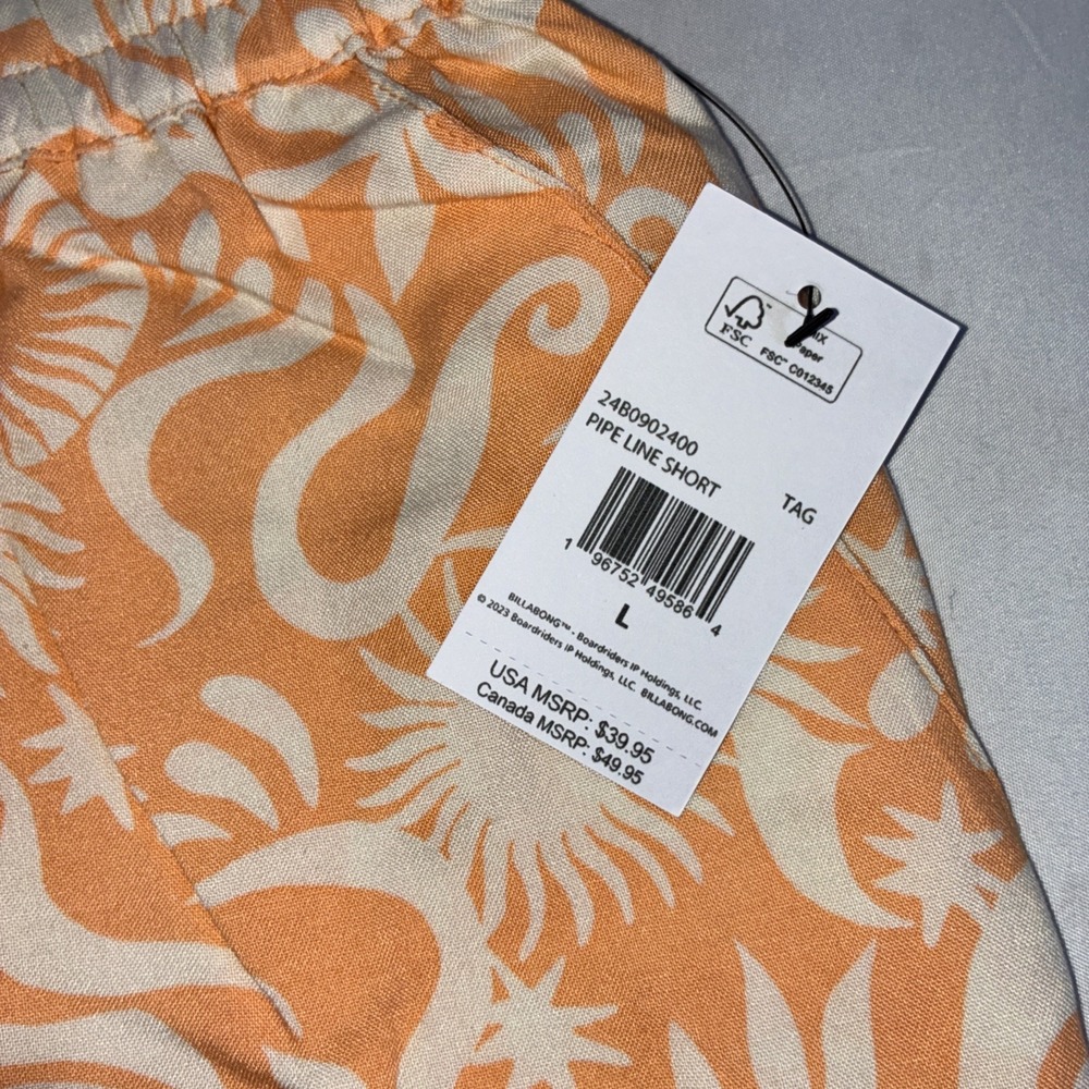 Billabong Pipeline Summer Shorts Tropical Women's Size L New Beach - Picture 6 of 11